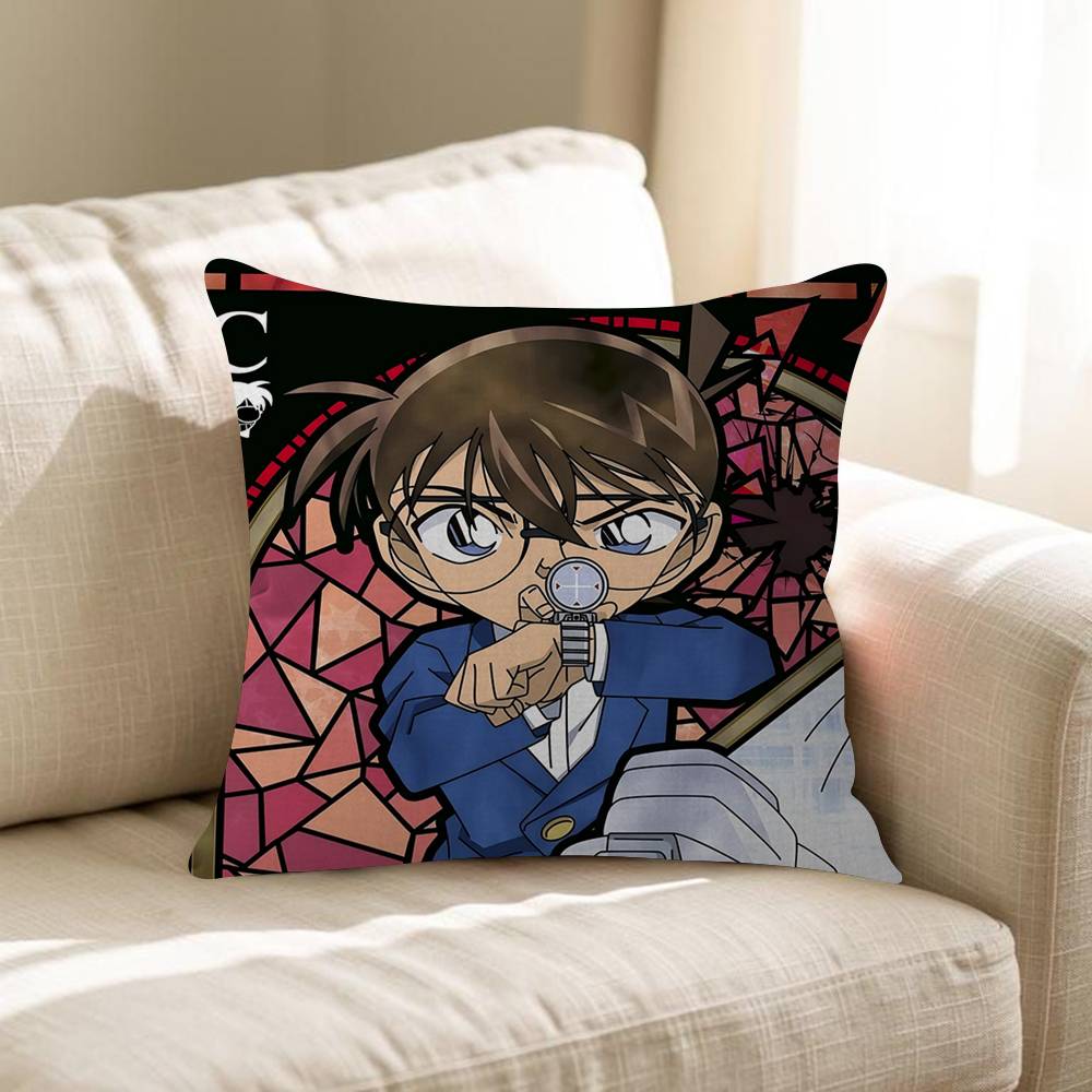 DDetective CConan Personalized Pillow Cover Kids Bedroom Wild Party Decor Pillowcase Kid Birthday Shower Gift
