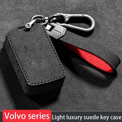 Lüks üst katman süet deri araba anahtarı durum kapak Volvo XC90 XC60 XC40 V90 V60 V50 V40 S60 S90 oto aksesuarları