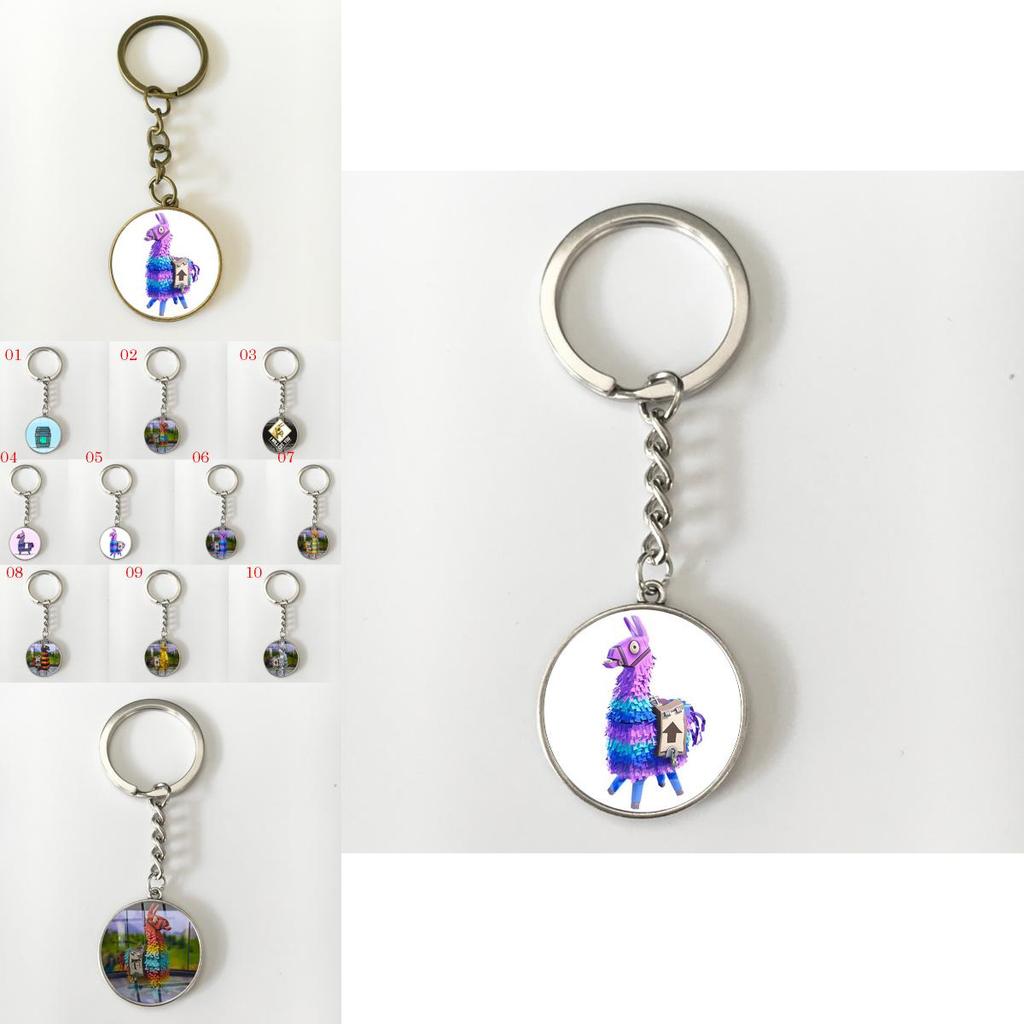 Battle Fortnite Royale Gaming Jewelery Time Gem Key Ring Accessories Keychain