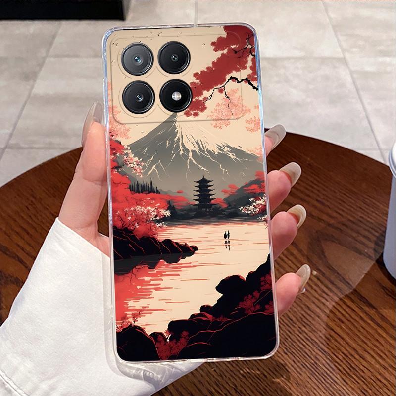 Case Poco X6 Pro 5G/Poco X6 5G Clear Luxury Cute Love Rabbit Funny Soft Silicone Phone Case PocoX6 X6Pro Transparent Back Cover