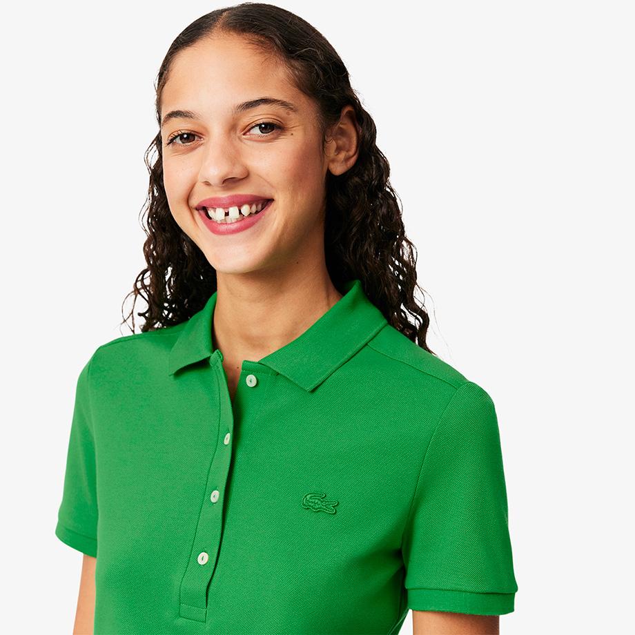 Lacoste Women's 4-Button Slim Fit Polo Shirt PF5462-55GSIW