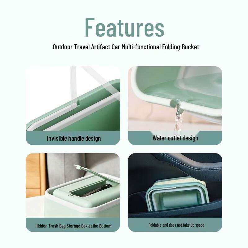 Portable Car Foldable Bucket