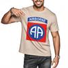 Unisexs tshirt Soft Streetwear Tshirts Airborne Logo On Black Streetwear Classic Tshirt Classic Adult Round Neck Tee