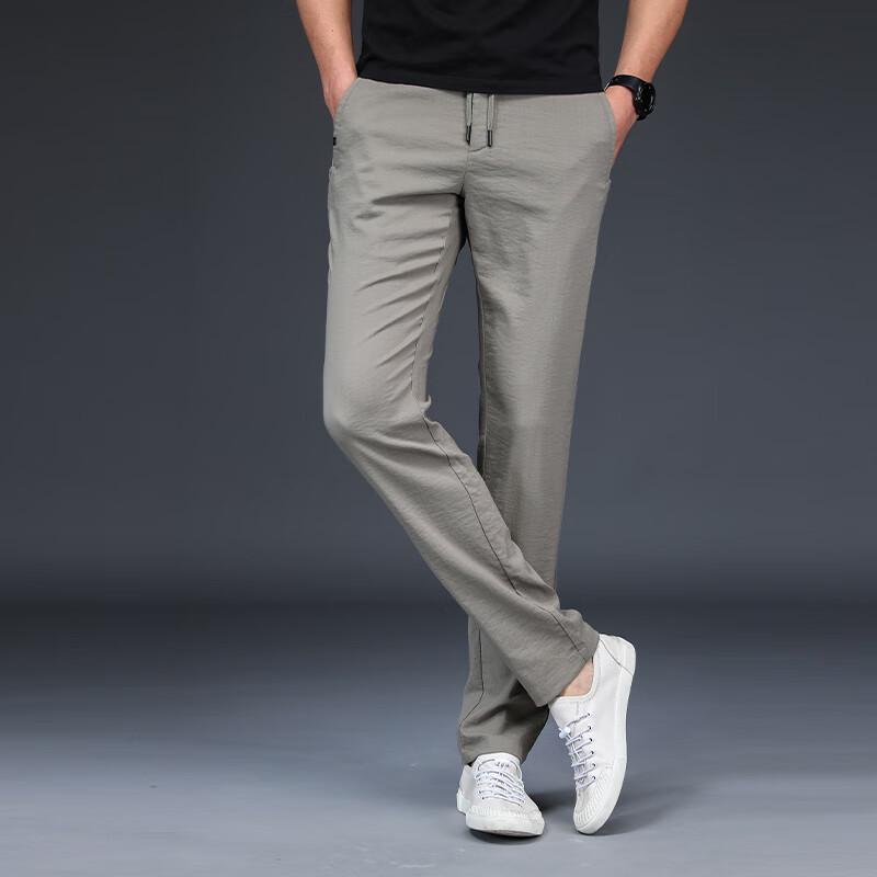 Men's Ice Silk Quick-Dry Straight Casual Pants