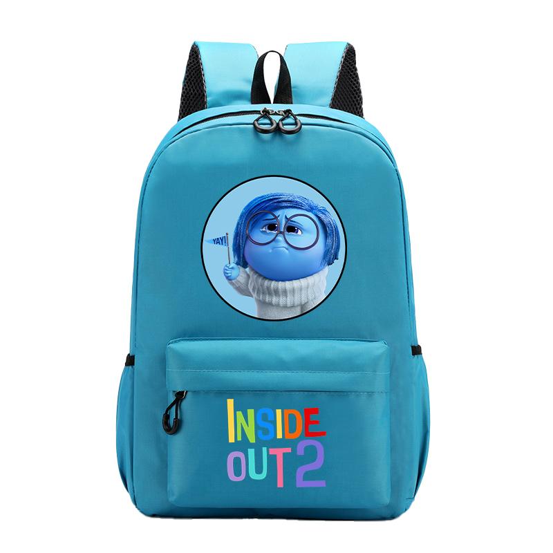 Inside Out 2 Joy Sadness Backpack Boys Girls Child Cartoon Anime Knapsack Cute Student Schoolbag Canvas Bag Kids Gifts