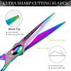 6.0 Inch Nepson Color Pattern Double Sword Back, Hair Scissors Flat Cutting Tooth Scissors Thin Cutting
