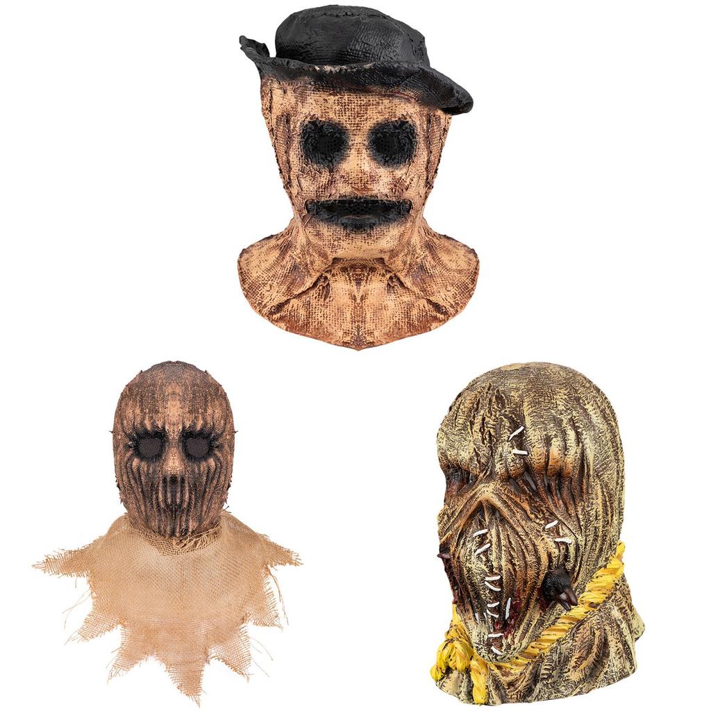 Halloween Scarecrow Latex Mask For Party Cosplay