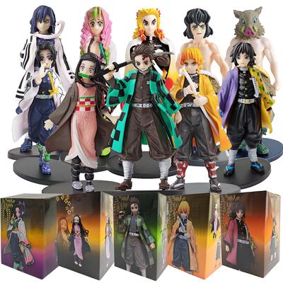 Anime Demon Slayer Figure Kamado Tanjirou Nezuko Action Figures Model Toys Zenitsu Figurine Inosuke Kimetsu No Yaiba Figura Poseable Articulated 3
