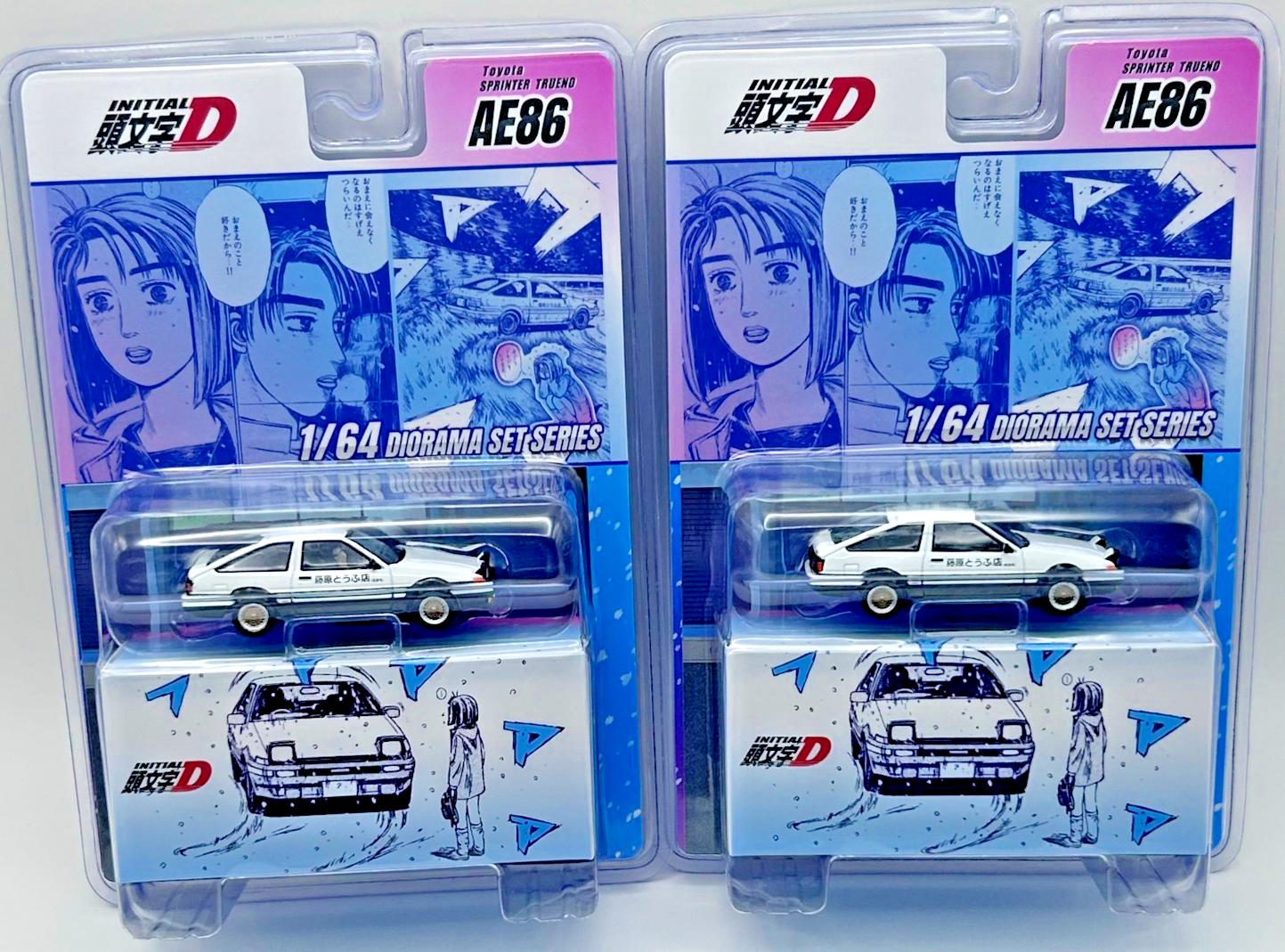 Initial D AE86 Diorama Set Figure Winter Wheels Special Edition 2Pcs