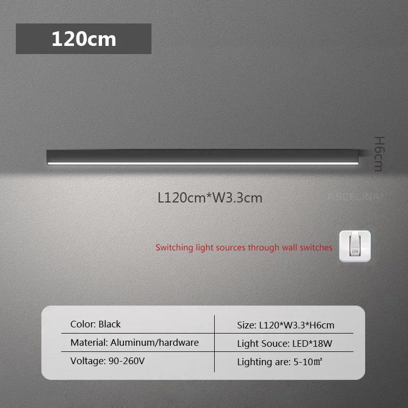 Modern LED Strip Light Long One Lamp Bright Installation For Living Room Aisle Balcony Entrance Hallway Corridor Office Lighting