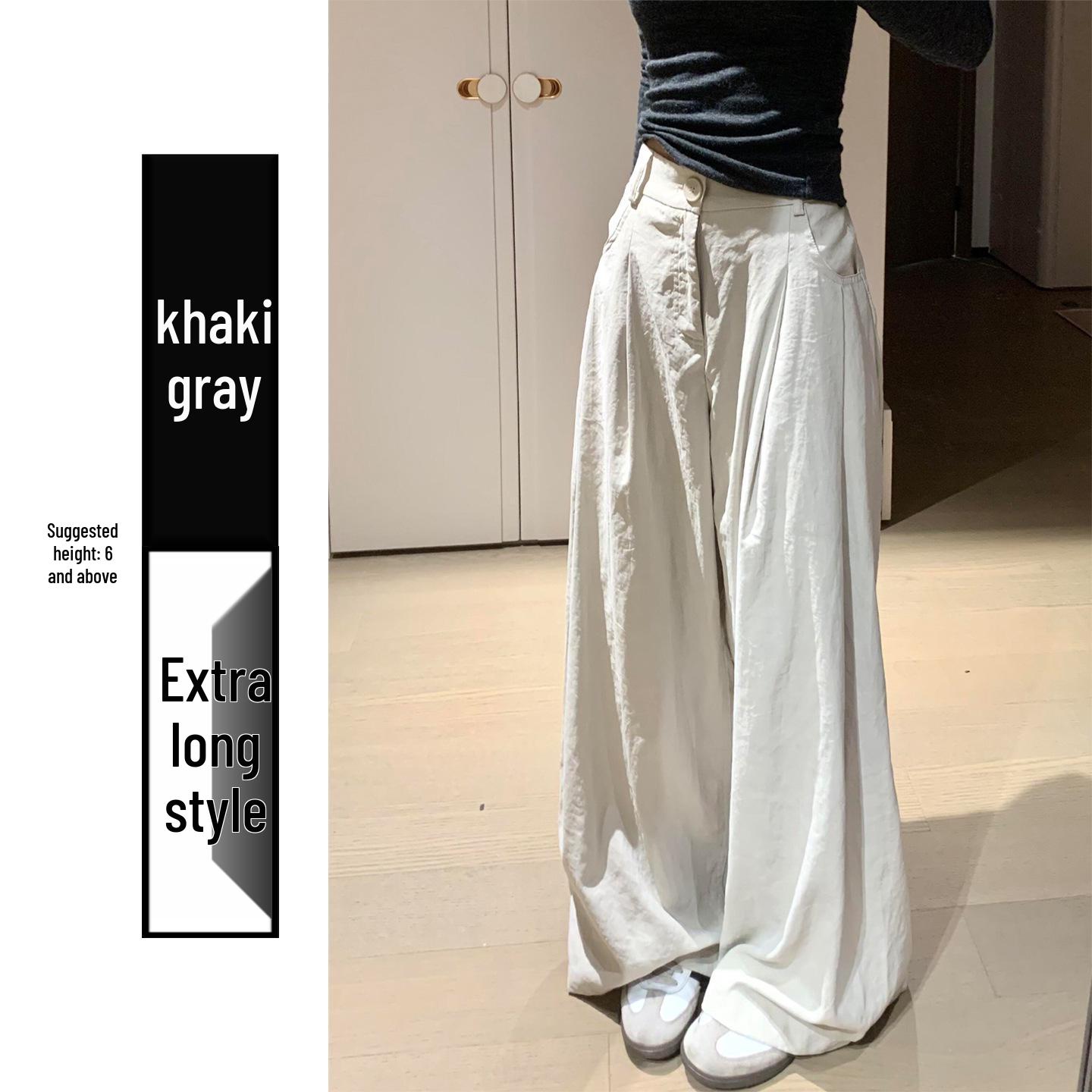 

Women s Petite High-Waist Blue Drape Wide-Leg Pants - Spring 2026 Collection Medium