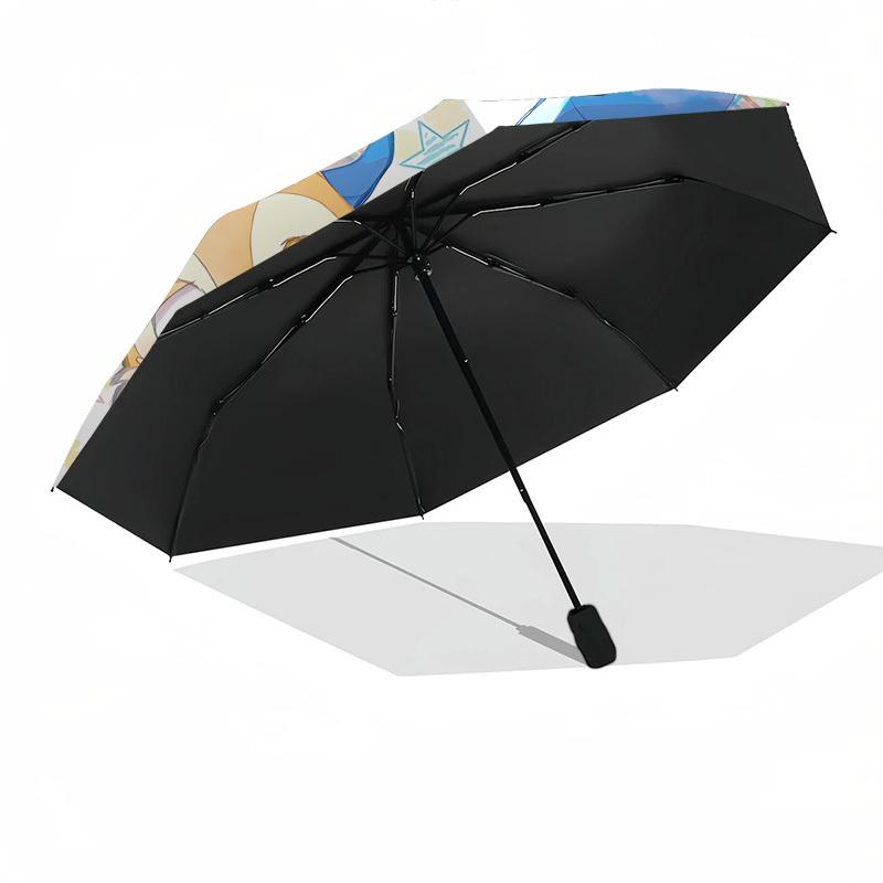 Chip and Dale Themed Automatic Opening and Closing Umbrella, Brightly Colored 8-rib Portable Umbrella, Suitable for Men and Women, A Perfect Gift for