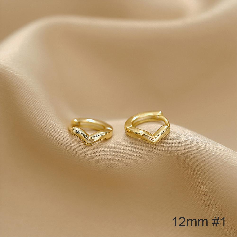1 Pair Gold-plated Mini Zircon Hoop Earrings Rhinestone Piercing Ear Clip Cubic Otic Cartilage Earring Stud Women Ear Ornament