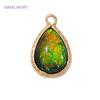 12mm*19mm 18K Gold Plated Teardrop Charms Pendants For Jewelry,Brass With Resin Teardrop Shape Charms,DIY  Earring Pendant