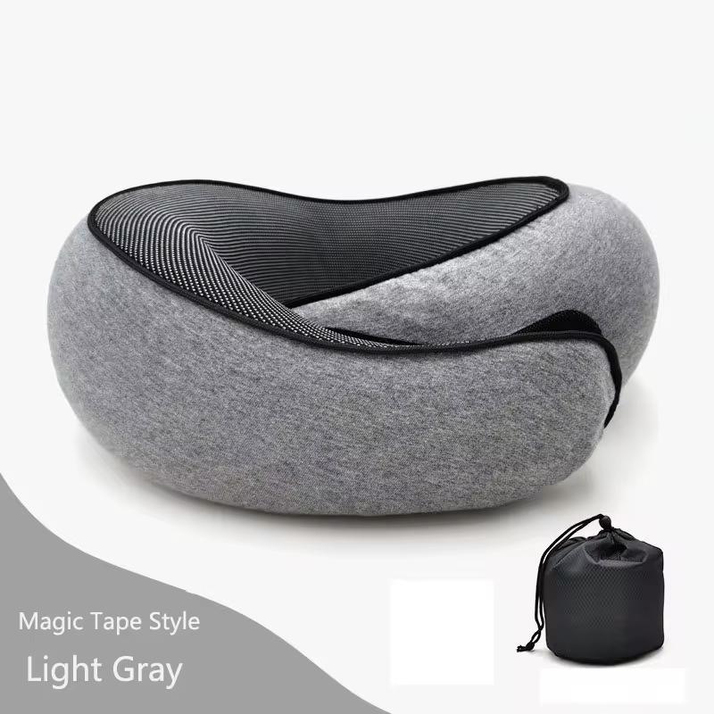Memory Foam Nekkussen Cervicale Wervel Reis Draagbaar Middagpauze Vliegtuig U Type Kussen Slaap Kampeerkussen Draagtas