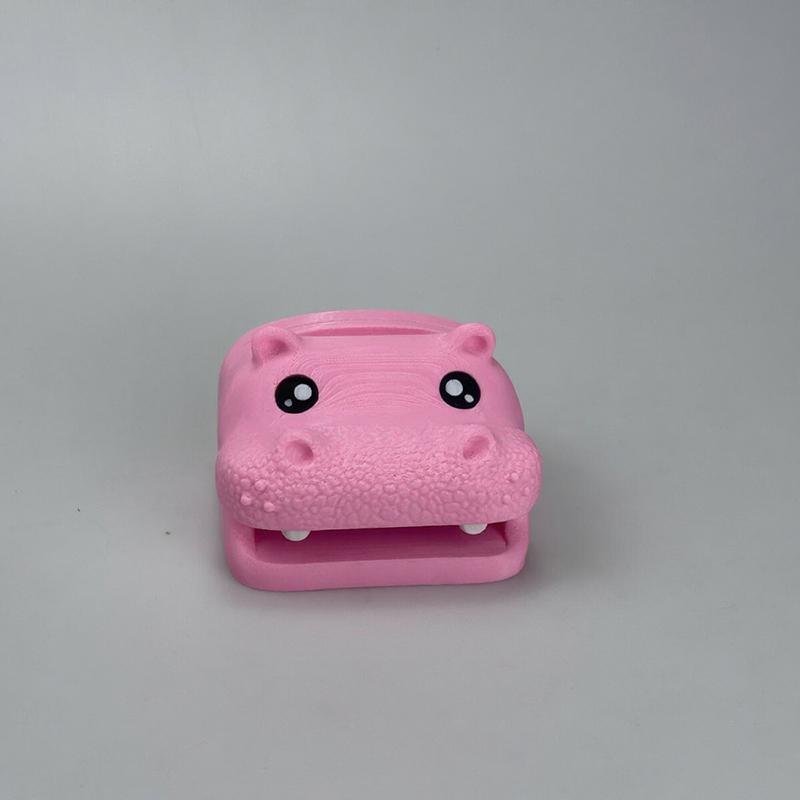 Cute Animal Desk Organizer Sticky Note Holder Hippo Cow Frog Desktop Storage Box Office Supplies Tabletop Decor Pen Holder