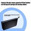 80 Capacity PU Leather CDs Storage Organizers With Transparents Pockets And Zippers Closures For Car Travel Home Entertainment