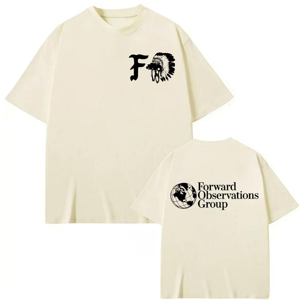 Forward Observations Group Print T Shirt High Street Trend Fashion Short Sleeve Tshirts Men Women Casual Loose Cotton Tshirt