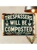 Vintage Metal Wall Art Sign Garden Decor Outdoor Steel Poster