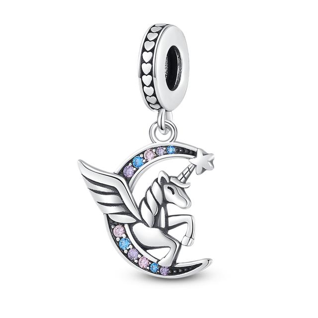 Charms 925 Originales Silver Rainbow Horse Series Charm Music Earphone Charm Fit 925 Original Bracelet Women Jewelry 