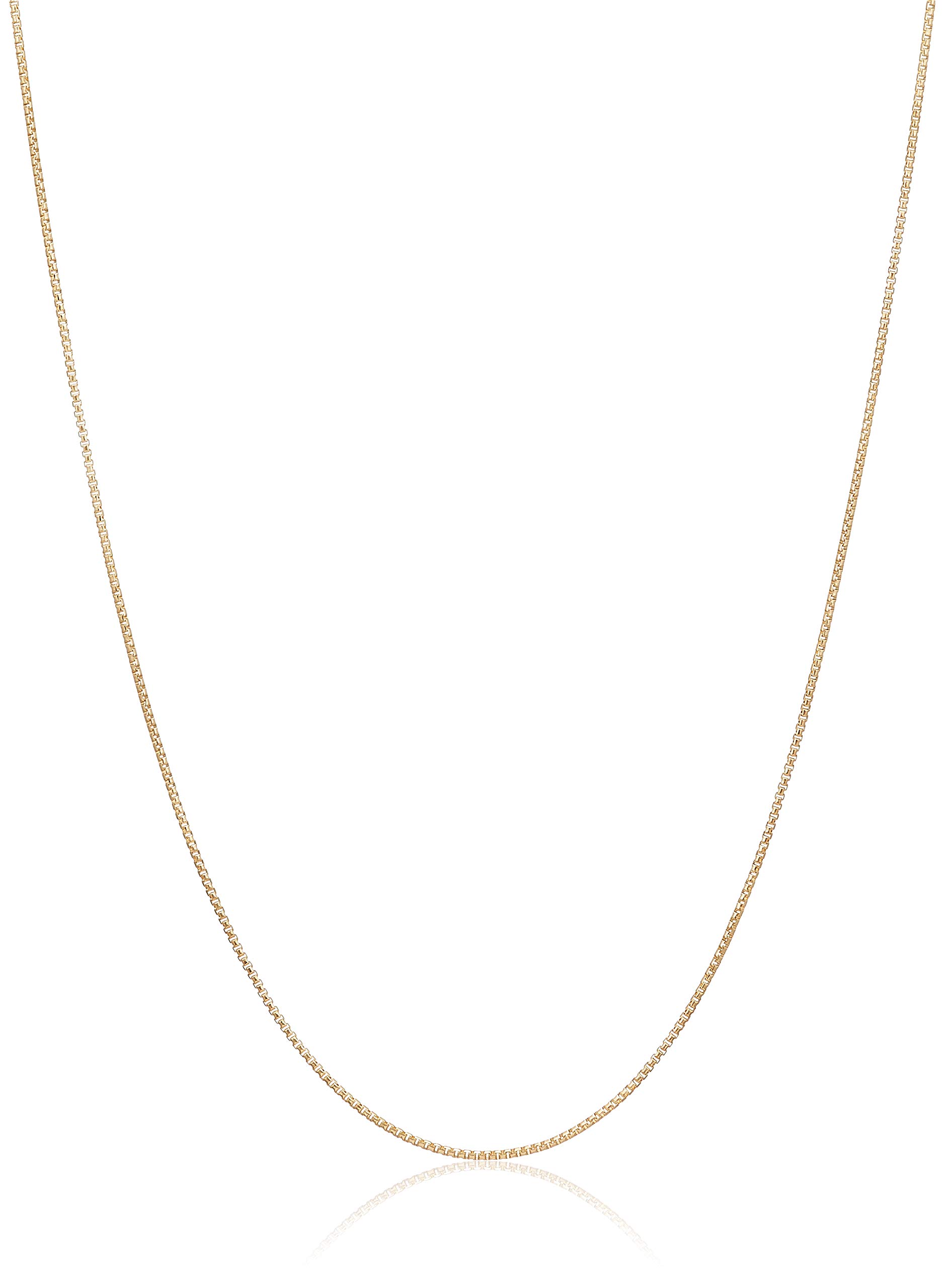 

Exedia 18K Gold Cut Venetian Chain Necklace Box Chain Length Adjustable up to 50cm with Free Adjuster GNSBX E50 [Exedia] Women s (K18) 16-sided жовтий