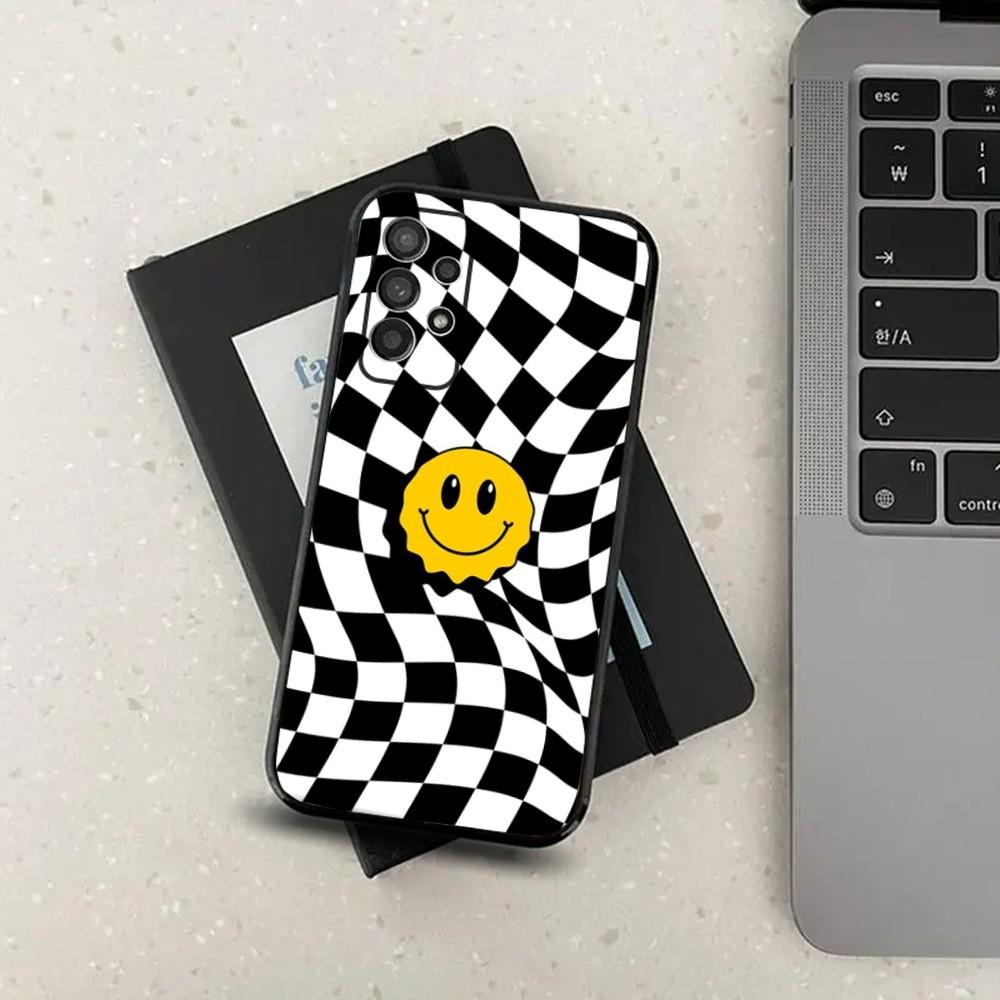 Checkered Chess Board Phone Case For Samsung S24,S21,S22,S23,S30,Ultra,S20,Plus,Fe,Lite,Note,10,9,5G Black Soft Cover