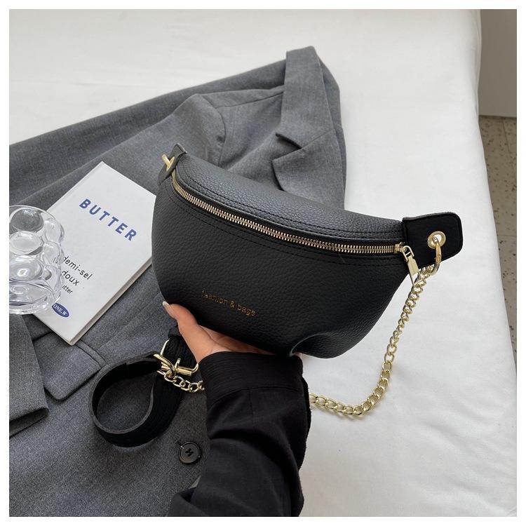 Korean version of small bag women's 2025 new fashion explosion messenger bag popular shoulder bag chest bag fanny pack