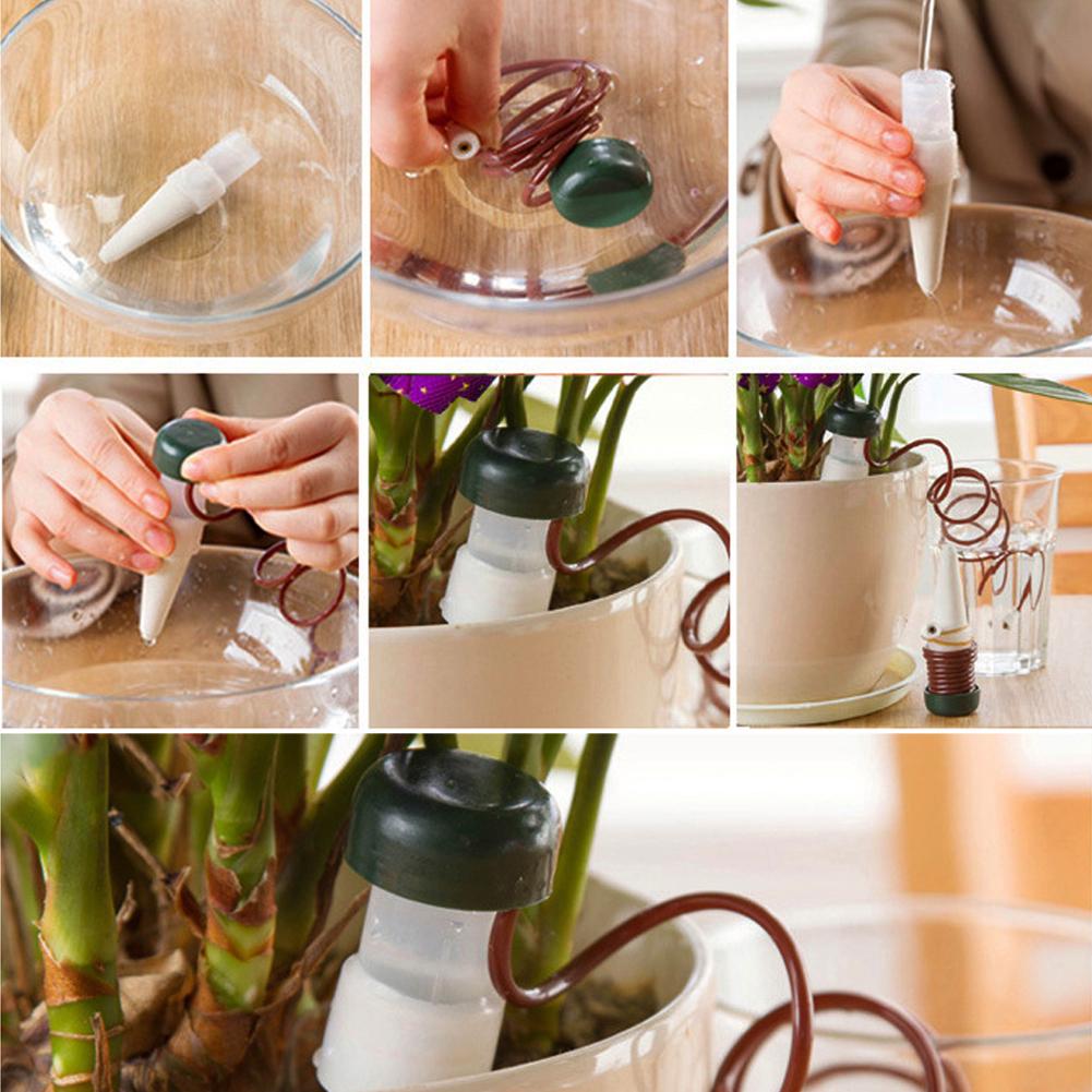 8pcs Self-Watering Stakes Automatic Drip Irrigation System Indoor Plant Watering Device for Plants Waterer Ceramic Probes House
