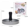 Wood Handle Non-Stick Burger Press, Round Aluminum Patty Mold Manual Hamburger Meat Press Tool