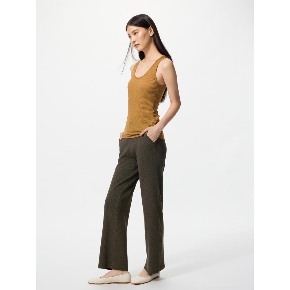 Uniqlo Heattech Cashmere Blend Pointelle Tank Top