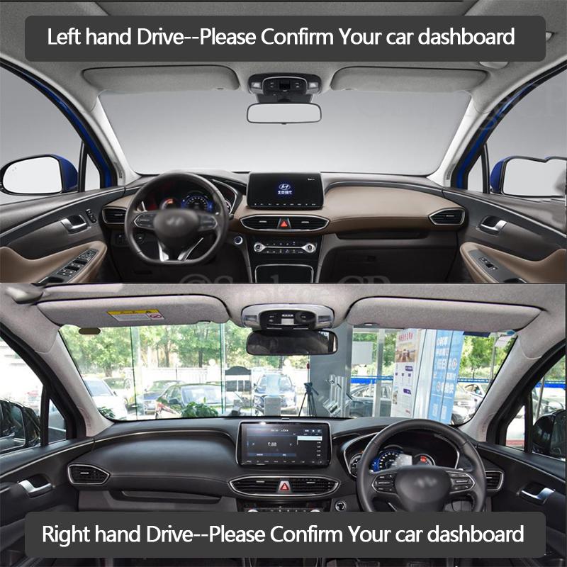 Anti-Slip Mat Dashboard Cover Pad Sunshade Dashmat Protect Carpet Anti-UV Dash Car Accessories for Hyundai Santa Fe 2019 2020 TM