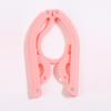 10pcs Portable Folding Travel Hangers Space Saving Multi-Functional Non-Slip Plastic Clothes Rack With Clips Storage Organizer