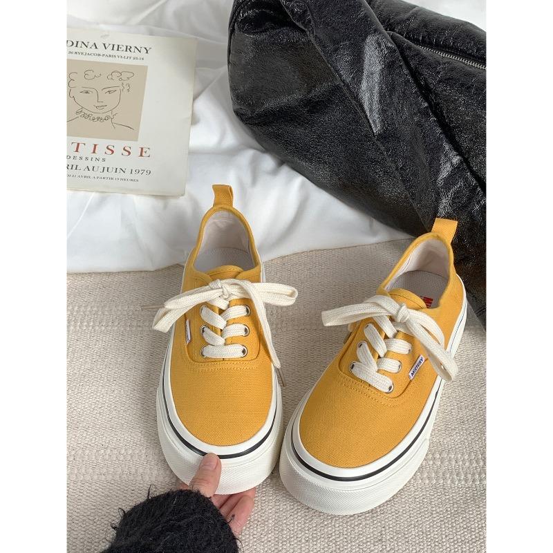 Spring New Platform Canvas Shoes Versatile Low-top Board Shoes 1716 New Color