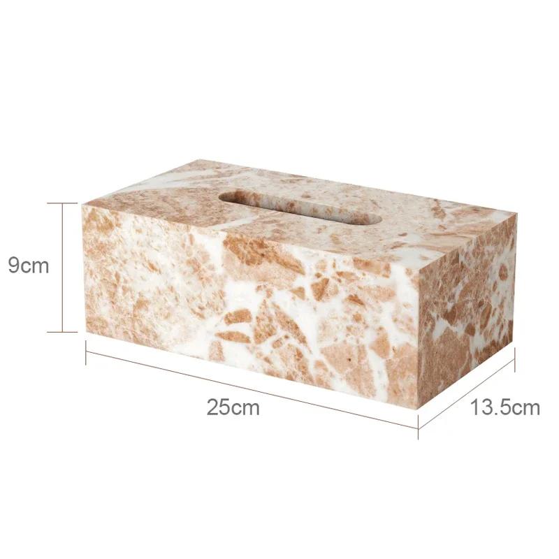 Coral Pink Natural Marble Set for Bathroom Soap Dispenser Soap Dish Toothbrush Holder Tissue Box Tray Bathroom Accessories