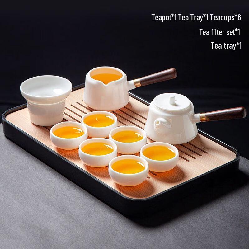 Suet Jade White Porcelain Kung Fu Tea Set
