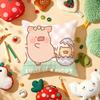 Cute Cartoon lulu pig Cushion Cover Plush Fabric Soft DoubleSided Printed Sofa Warm Winter Home Gift Pillow Cover