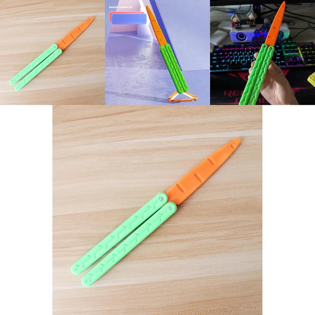 Nachtleuchtende Karotte Schwerkraft 3D Kreatives Extra Großes Schmetterlingsspielzeug zum Stressabbau