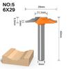 1/5pc 1/4inch 6mm Shank Woodworking Door Frame Lace Knife Door Engraving Profiled Lace Cabinet Engraving Knife Imported Milling Cutter