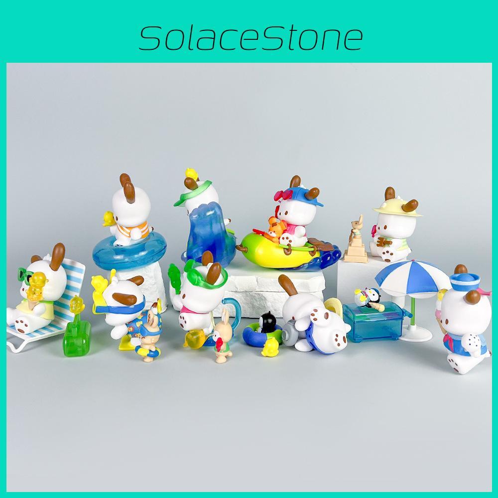 Pochacco Pvc Anime Model Collection 9 Pieces Beach Series Gift For Decor Home