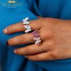 High Quality Summer Delicate Cute Lovely Double Butterfly Animal Ring For Women Girl Fashion Open Adjust Size Party Jewelry