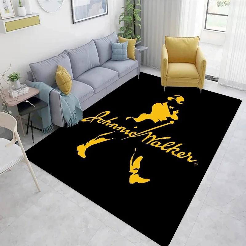 Whiskey J-Johnnie Walker Logo Carpet Floor Mat - Sofa Wine Cabinet Bathroom Decoration Area Rug Gift