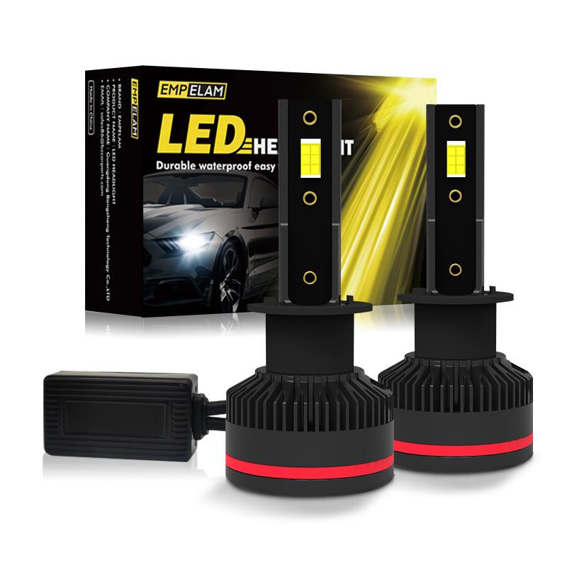 LED Car Headlight H1 H8 H11 H16 HB3 HB4 HIR2 12V 6000K Super Bright White Lamps Auto Bulb 2pcs 9012(HIR2)
