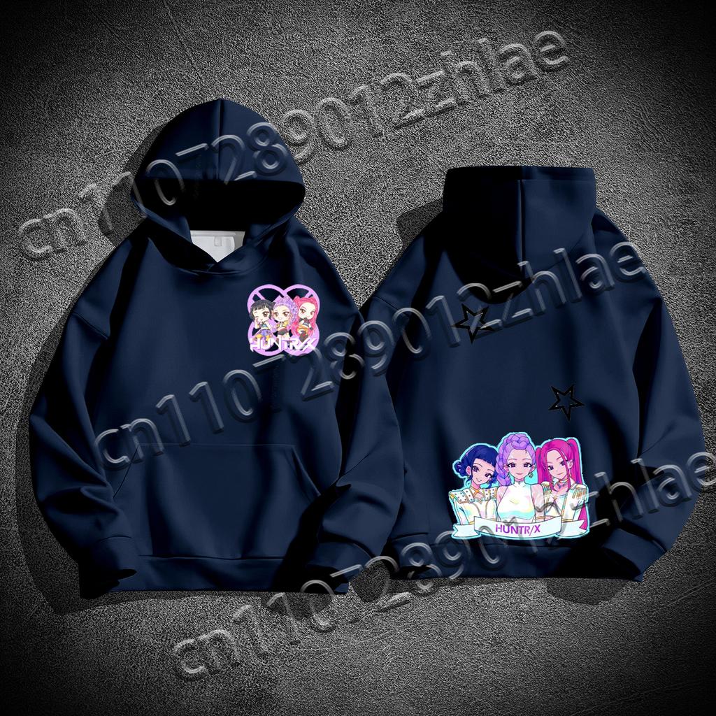 New Best Selling Kpop Demon Hunter High Quality Flannelette Adult Sweater Loose Comfortable Quick Drying Adult Hooded Sweater