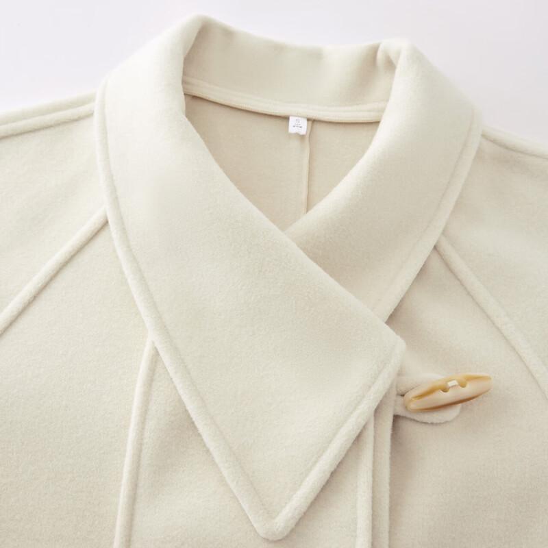 IEF Petite French Style Wool Blend Long Coat