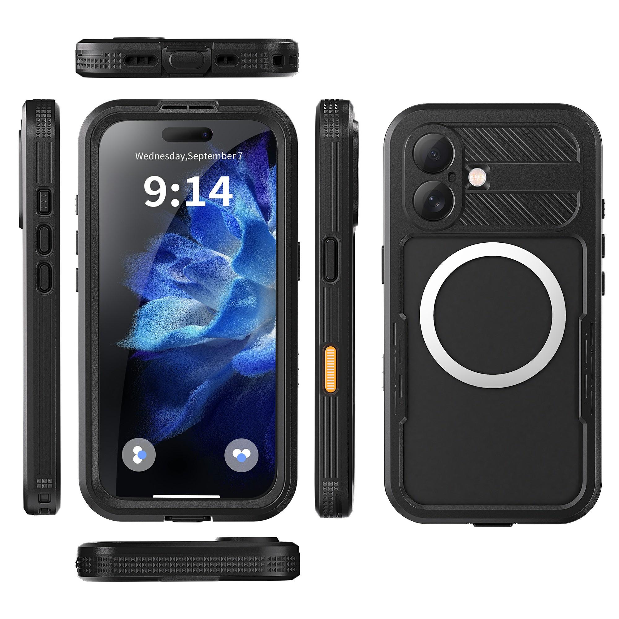 

SHELLBOX Чохол для iPhone 16 Сумісний з MagSafe Водонепроникний IP68 Прозорий Чохол для Телефону