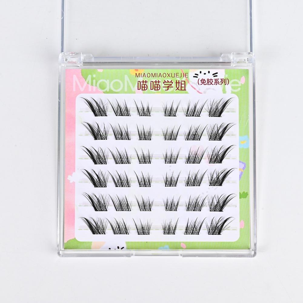 Anime Cosplay Manga Lashes With Jelly Glue Strips Cat Elf Eyelashes Makeup Supplies