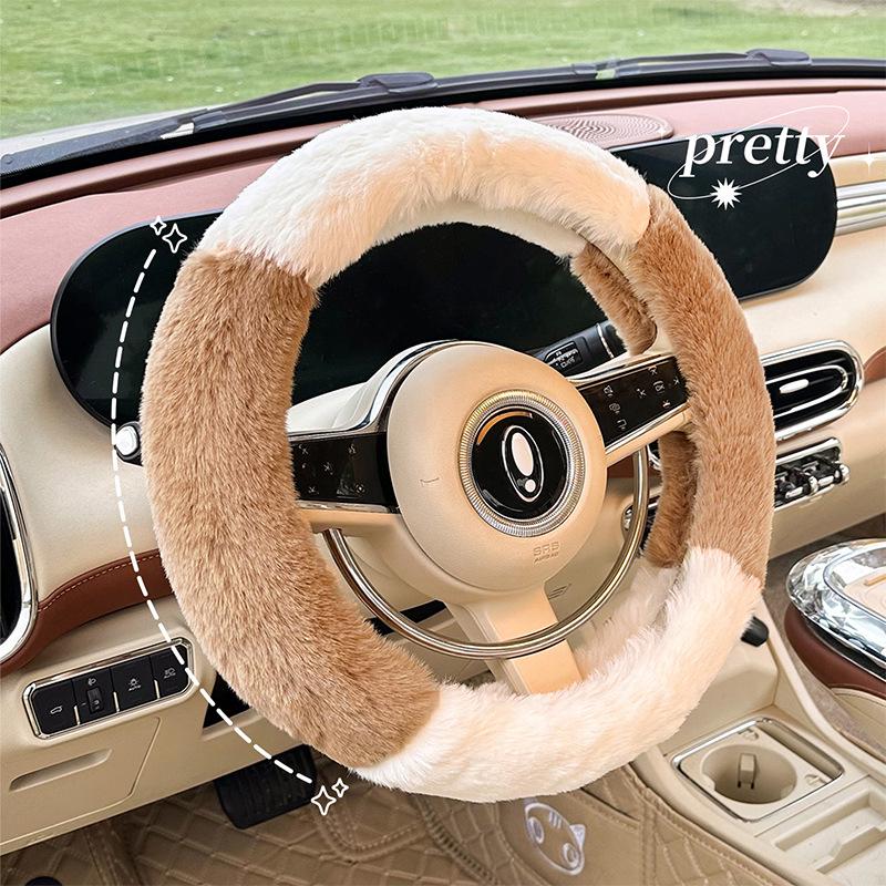 Winter Plush Non-Slip Steering Wheel Cover - Warm and Comfortable Protector