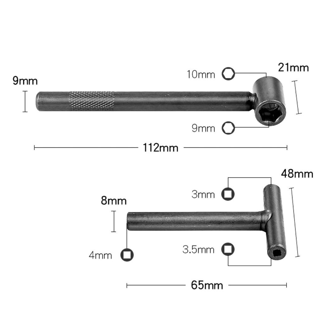 Deepa Ribusu Adjustable Wrench Thickness Gauge Tapet, Set of 3, Valve Clearance, Horizontal Engine,