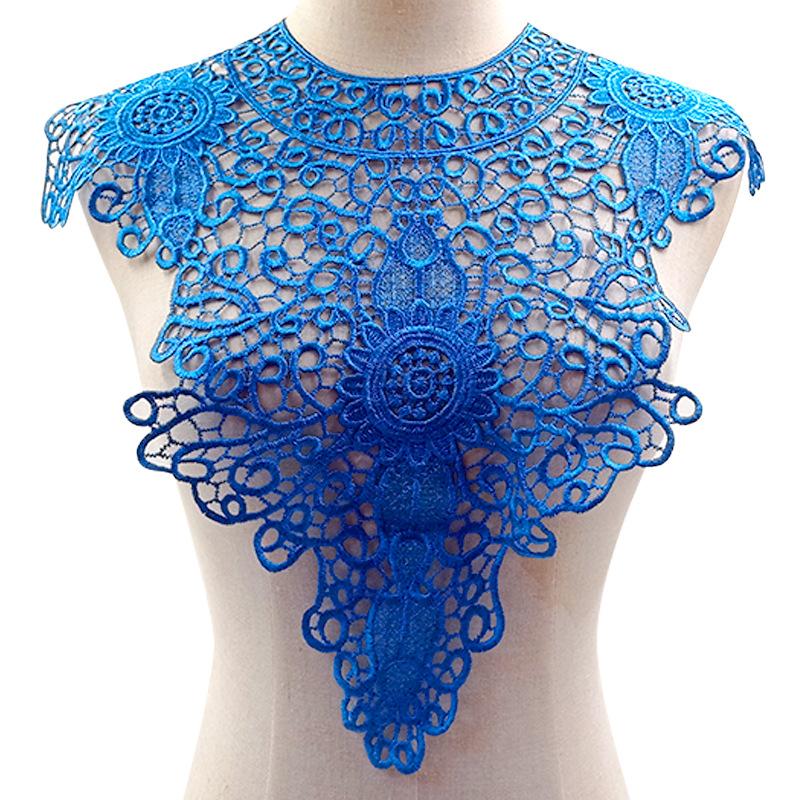 Water-soluble collar, hollow fake collar, embroidered collar DIY lace accessories, polyester silk embroidered corsage