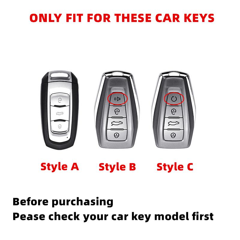 Suede Car Key Case Remote Cover Shell Holder Keychain Protector For Coolray Binray Preface Okavango Monjaro Emgrand Altas